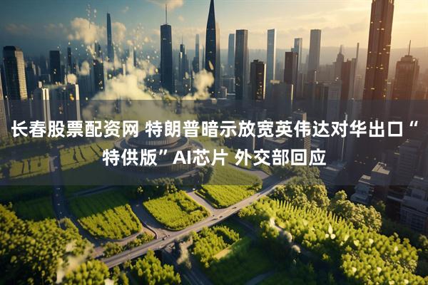 长春股票配资网 特朗普暗示放宽英伟达对华出口“特供版”AI芯片 外交部回应